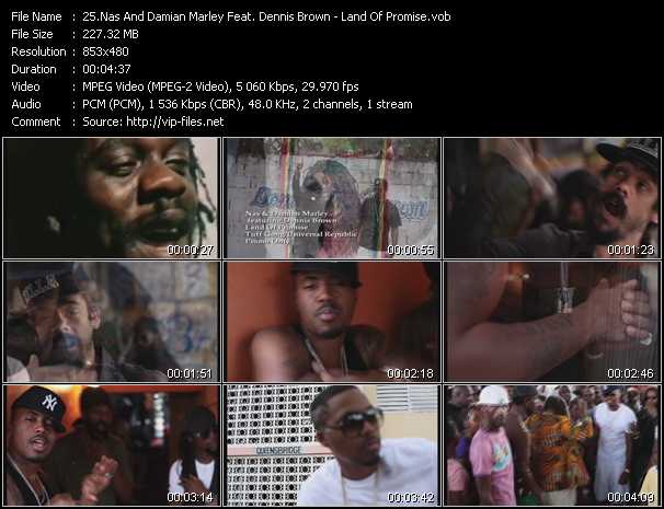 Nas And Damian Marley Feat. Dennis Brown video ”Land Of Promise” from dvd ”Urban Video July 2011”