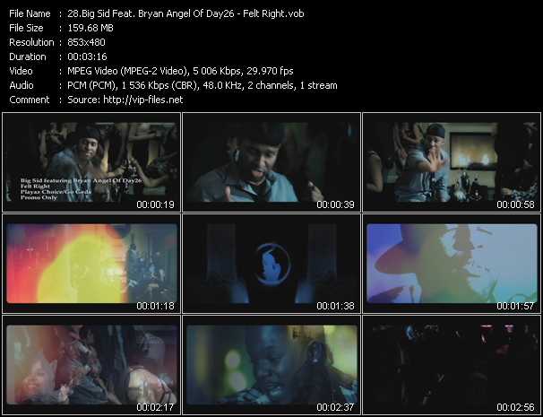 Big Sid Feat. Brian Angel Of Day26 video ”Felt Right” from dvd ”Urban Video July 2011”