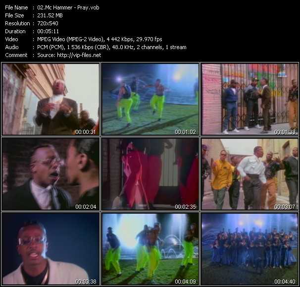 Mc Hammer video ”Pray” from dvd ”Screenplay VJ-Pro Classic Vision New Jack Vol.2 January 2008”