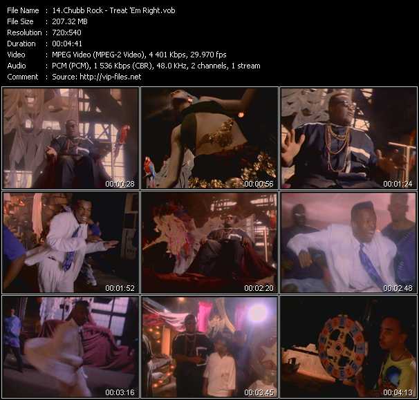 Chubb Rock video ”Treat 'Em Right” from dvd ”Screenplay VJ-Pro Classic Vision New Jack Vol.2 January 2008”