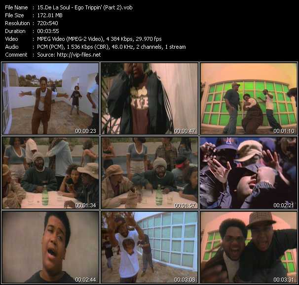 De La Soul video ”Ego Trippin' (Part Two)” from dvd ”Screenplay VJ-Pro Classic Vision New Jack Vol.2 January 2008”