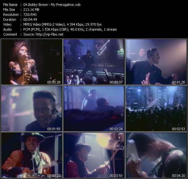 Bobby Brown video ”My Prerogative” from dvd ”Screenplay VJ-Pro Classic Vision New Jack Vol.1 February 2007”