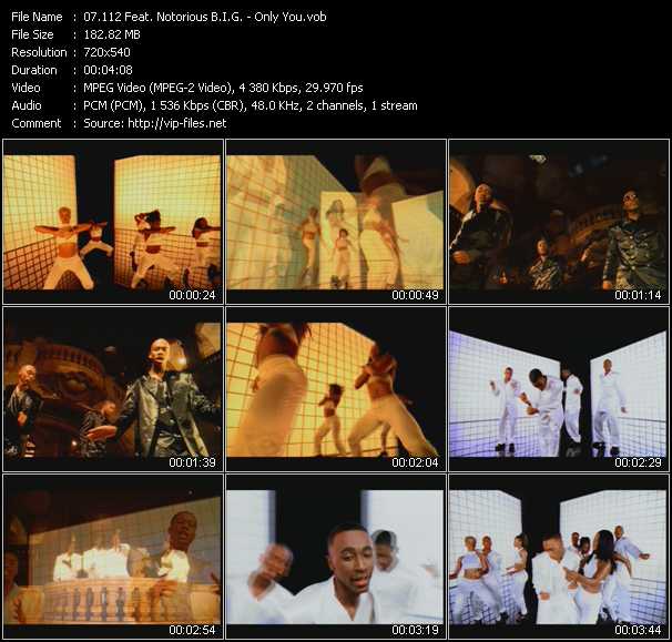 112 Feat. P. Diddy (Puff Daddy), Notorious B.I.G. And Mase video ”Only You” from dvd ”Screenplay VJ-Pro Classic Vision New Jack Vol.1 February 2007”
