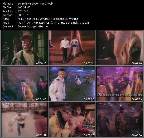 Bell Biv DeVoe video ”Poison” from dvd ”Screenplay VJ-Pro Classic Vision New Jack Vol.1 February 2007”