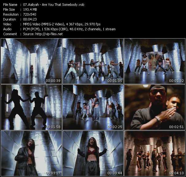 Aaliyah video ”Are You That Somebody” from dvd ”Screenplay VJ-Pro Classic Vision 90s RnB Vol.1 November 2010”