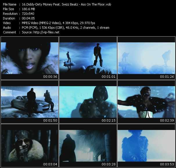 Diddy - Dirty Money Feat. Swizz Beatz video ”Ass On The Floor” from dvd ”Screenplay VJ-Pro Hits Vision February 2011”