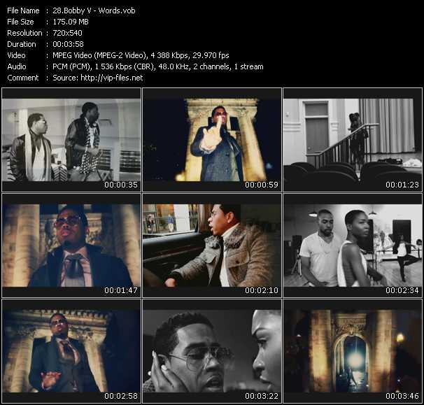 Bobby Valentino (Bobby V) video ”Words” from dvd ”Screenplay VJ-Pro Hits Vision February 2011”