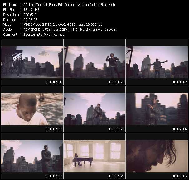 Tinie Tempah Feat. Eric Turner video ”Written In The Stars” from dvd ”Screenplay VJ-Pro Hits Vision March 2011”