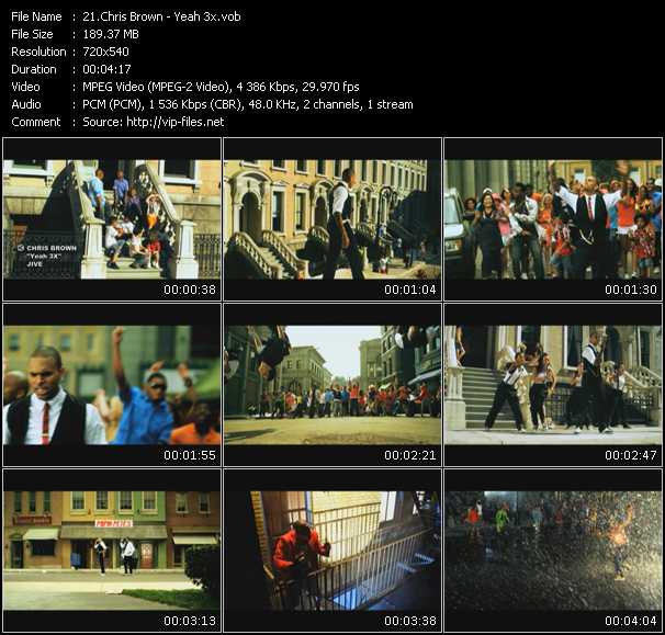 Chris Brown video ”Yeah 3x” from dvd ”Screenplay VJ-Pro Hits Vision March 2011”