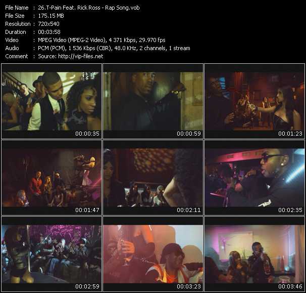 T-Pain Feat. Rick Ross video ”Rap Song” from dvd ”Screenplay VJ-Pro Hits Vision March 2011”