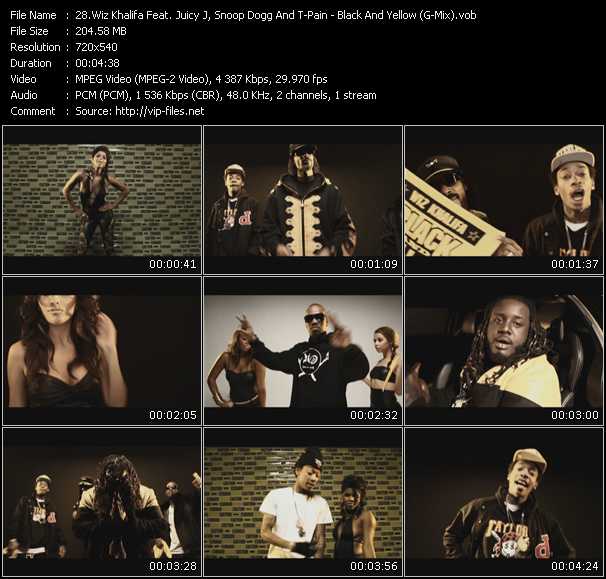 Wiz Khalifa Feat. Juicy J, Snoop Dogg And T-Pain video ”Black And Yellow (G-Mix)” from dvd ”Screenplay VJ-Pro Hits Vision March 2011”