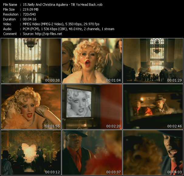 Nelly And Christina Aguilera video ”Tilt Ya Head Back” from dvd ”Screenplay VJ-Pro Hits Vision December 2004”