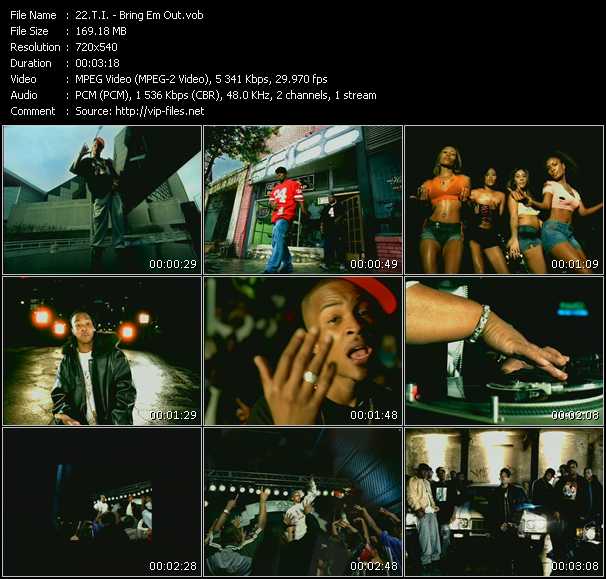 T.I. video ”Bring Em Out” from dvd ”Screenplay VJ-Pro Hits Vision December 2004”