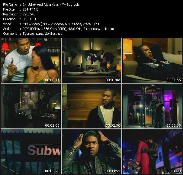 Usher And Alicia Keys video ”My Boo” from dvd ”Screenplay VJ-Pro Hits Vision December 2004”