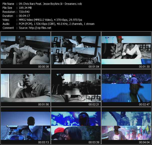 Chris Barz Feat. Jesse Boykins Iii video ”Dreamers” from dvd ”Screenplay VJ-Pro Urban Vision January 2011”