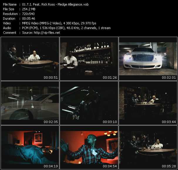 T.I. Feat. Rick Ross video ”Pledge Allegiance” from dvd ”Screenplay VJ-Pro Urban Vision February 2011”