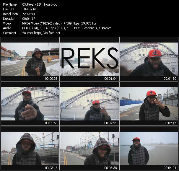 Reks video ”25th Hour” from dvd ”Screenplay VJ-Pro Urban Vision March 2011”