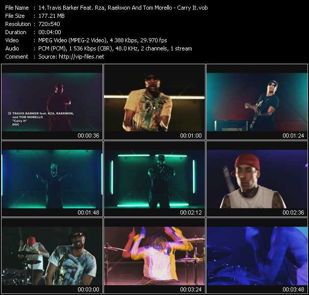 Travis Barker Feat. RZA, Raekwon And Tom Morello video ”Carry It” from dvd ”Screenplay VJ-Pro Urban Vision March 2011”