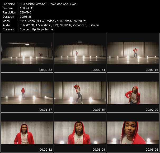 Childish Gambino video ”Freaks And Geeks” from dvd ”Screenplay VJ-Pro Urban Vision May 2011”