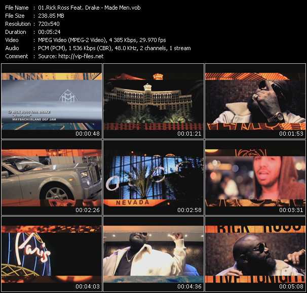 Rick Ross Feat. Drake video ”Made Men” from dvd ”Screenplay VJ-Pro Urban Vision June 2011”