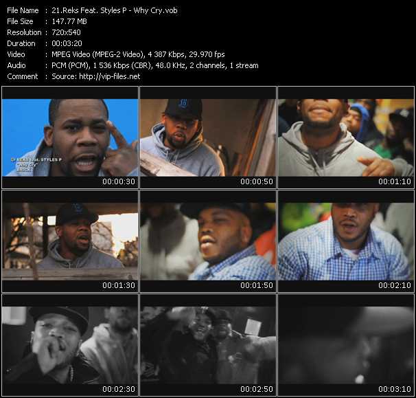 Reks Feat. Styles P video ”Why Cry” from dvd ”Screenplay VJ-Pro Urban Vision June 2011”