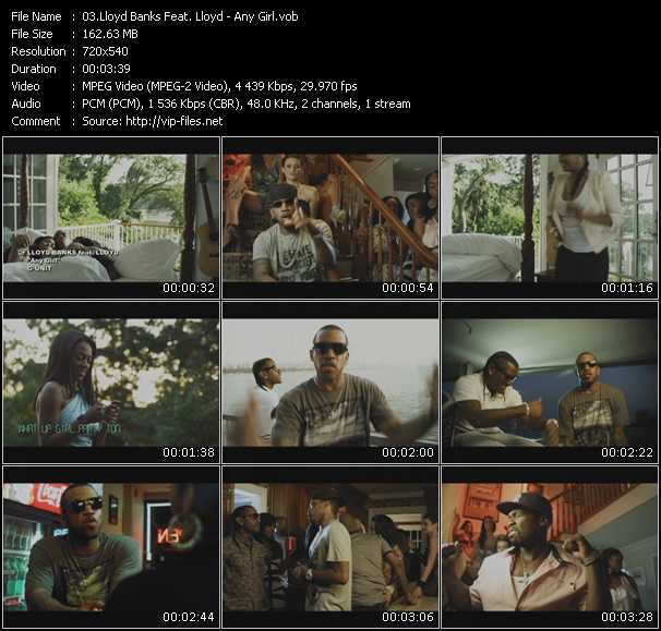 Lloyd Banks Feat. Lloyd video ”Any Girl” from dvd ”Screenplay VJ-Pro Urban Vision November 2010”