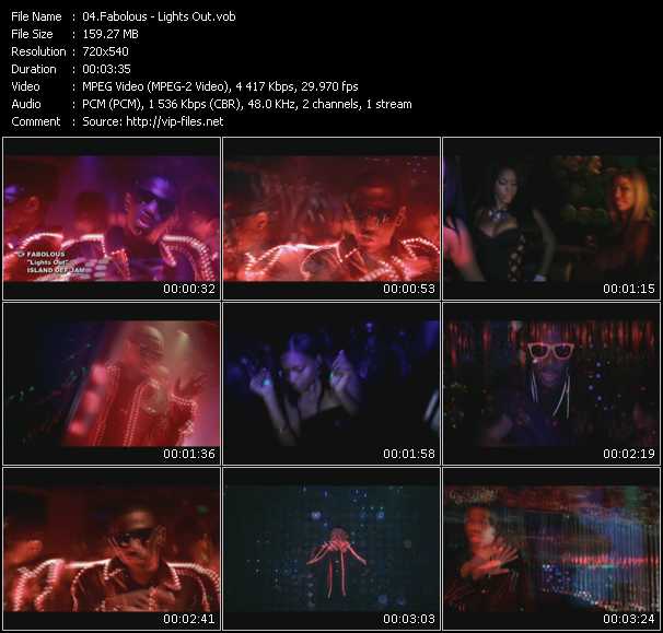 Fabolous video ”Lights Out” from dvd ”Screenplay VJ-Pro Urban Vision November 2010”