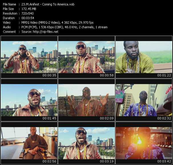 M.Anifest video ”Coming To America” from dvd ”Screenplay VJ-Pro Urban Vision December 2010”