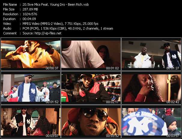 5ive Mics Feat. Young Dro video ”Been Rich” from dvd ”Vip-Express Videos February 2011 Vol.1”