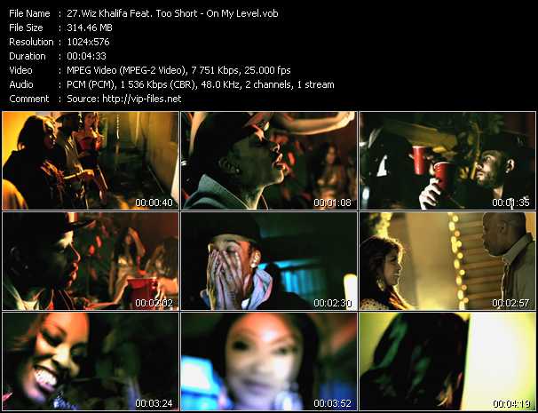 Wiz Khalifa Feat. Too Short video ”On My Level” from dvd ”Vip-Express Videos February 2011 Vol.1”