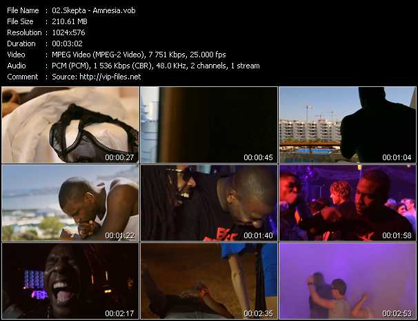 Skepta video ”Amnesia” from dvd ”Vip-Express Videos February 2011 Vol.2”