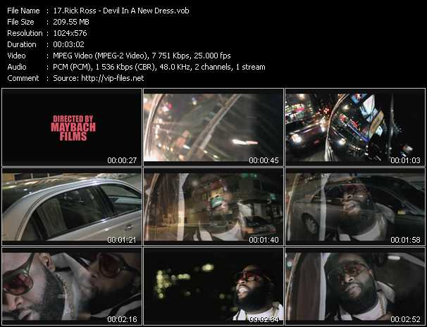 Rick Ross video ”Devil In A New Dress” from dvd ”Vip-Express Videos February 2011 Vol.2”