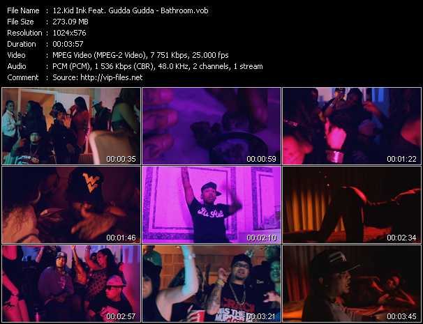 Kid Ink Feat. Gudda Gudda video ”Bathroom” from dvd ”Vip-Express Videos February 2011 Vol.3”