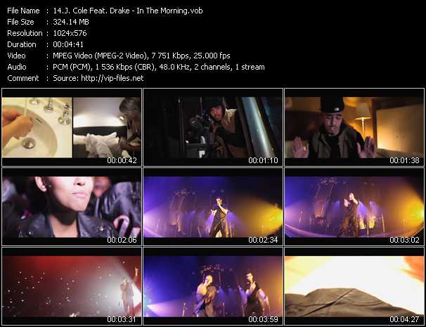 J. Cole Feat. Drake video ”In The Morning” from dvd ”Vip-Express Videos February 2011 Vol.3”