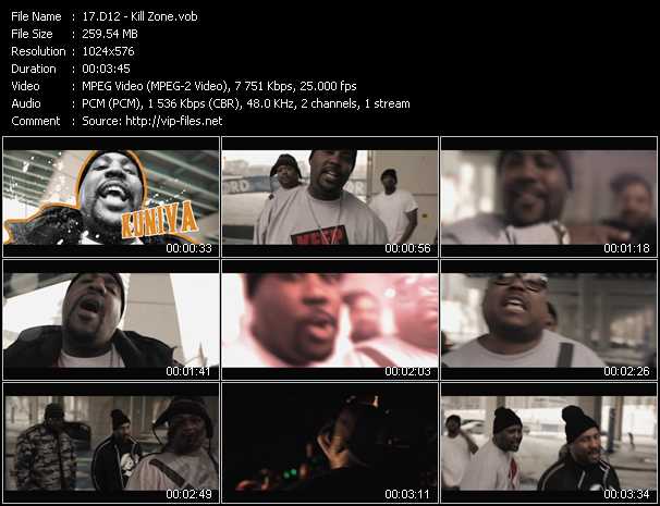 D12 video ”Kill Zone” from dvd ”Vip-Express Videos February 2011 Vol.3”