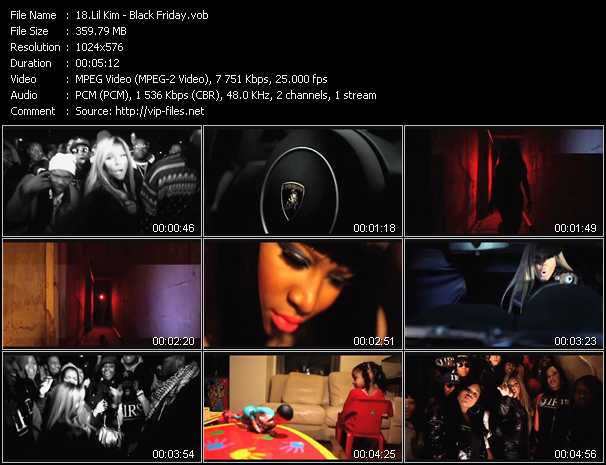 Lil' Kim video ”Black Friday” from dvd ”Vip-Express Videos February 2011 Vol.3”