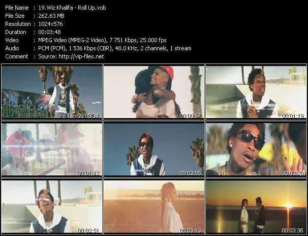 Wiz Khalifa video ”Roll Up” from dvd ”Vip-Express Videos March 2011 Vol.1”