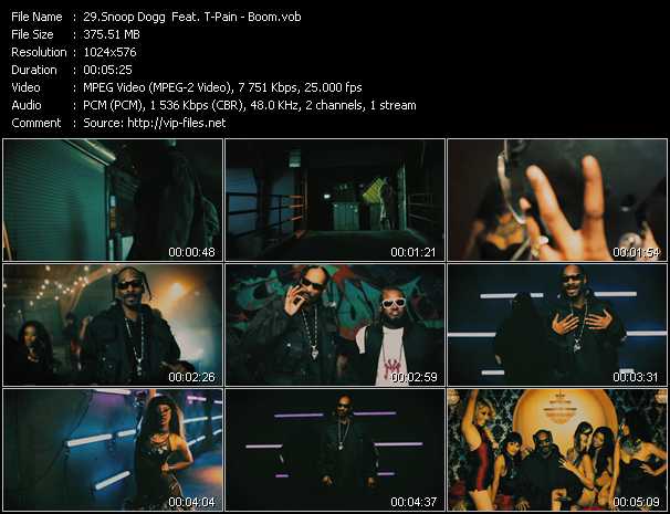 Snoop Dogg Feat. T-Pain video ”Boom” from dvd ”Vip-Express Videos March 2011 Vol.1”