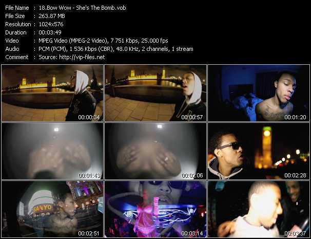 Bow Wow video ”She's The Bomb” from dvd ”Vip-Express Videos March 2011 Vol.2”