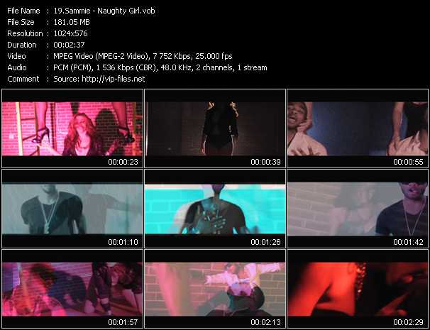 Sammie video ”Naughty Girl” from dvd ”Vip-Express Videos March 2011 Vol.2”