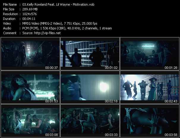 Kelly Rowland Feat. Lil' Wayne video ”Motivation” from dvd ”Vip-Express Videos April 2011 Vol.1”