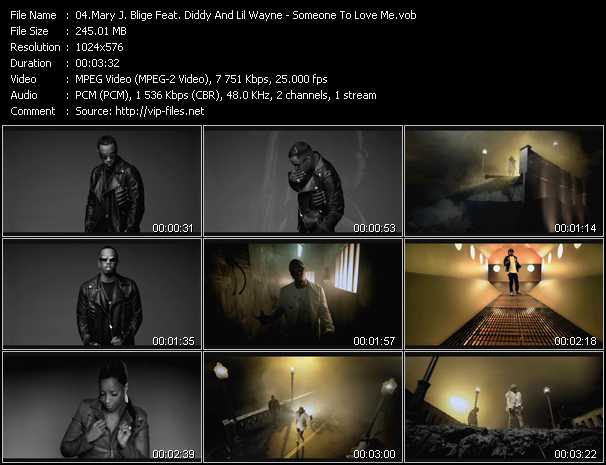 Mary J. Blige Feat. P. Diddy (Puff Daddy) And Lil' Wayne video ”Someone To Love Me” from dvd ”Vip-Express Videos April 2011 Vol.1”
