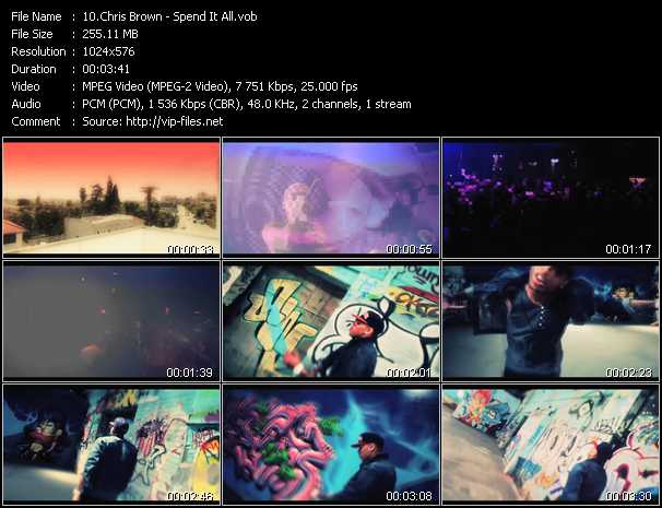 Chris Brown video ”Spend It All” from dvd ”Vip-Express Videos April 2011 Vol.1”