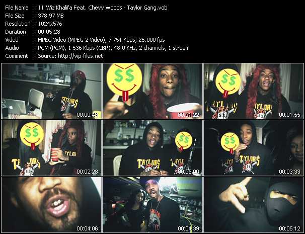 Wiz Khalifa Feat. Chevy Woods video ”Taylor Gang” from dvd ”Vip-Express Videos April 2011 Vol.1”