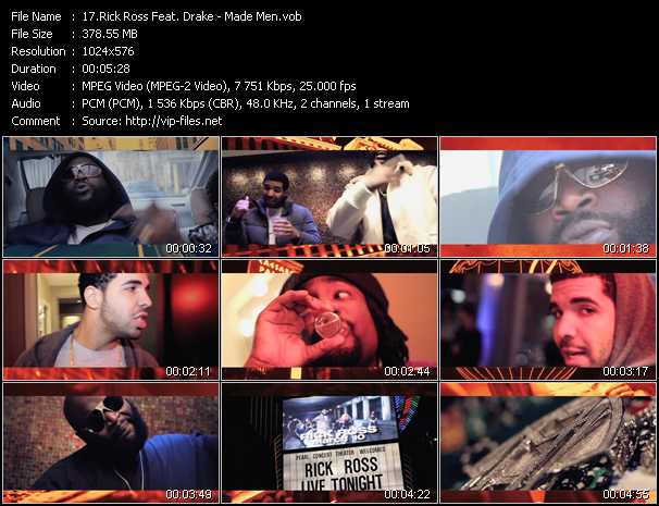 Rick Ross Feat. Drake video ”Made Men” from dvd ”Vip-Express Videos May 2011 Vol.1”