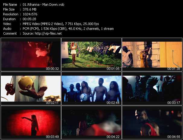 Rihanna video ”Man Down” from dvd ”Vip-Express Videos June 2011 Vol.1”