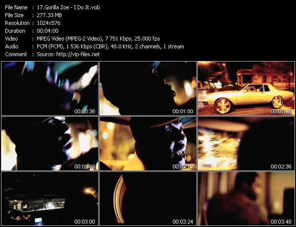 Gorilla Zoe video ”I Do It” from dvd ”Vip-Express Videos June 2011 Vol.3”