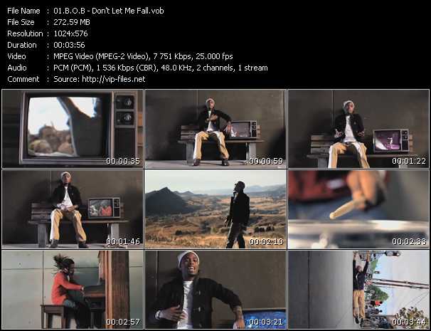 B.O.B. video ”Don't Let Me Fall” from dvd ”Vip-Express Videos December 2010”