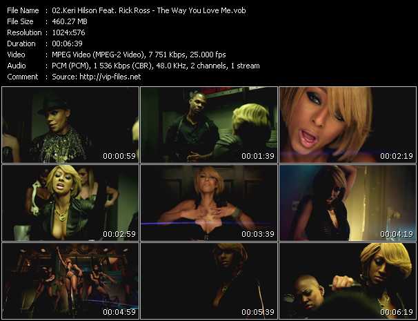 Keri Hilson Feat. Rick Ross video ”The Way You Love Me” from dvd ”Vip-Express Videos December 2010”