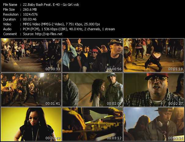 Baby Bash Feat. E-40 video ”Go Girl” from dvd ”Vip-Express Videos December 2010”